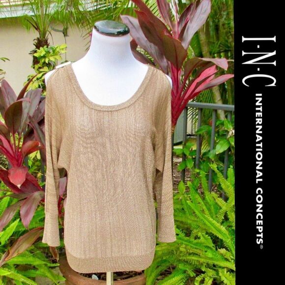 INC International Concepts Cold Shoulder Top - Picture 1 of 7